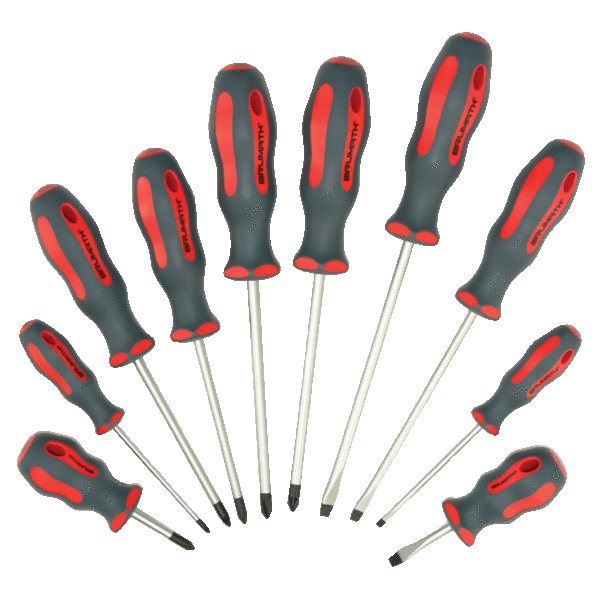 JEU DE 10 TOURNEVIS FENTE - PHILLIPS - POZIDRIV BRUMATH BR-3041 - OTELO