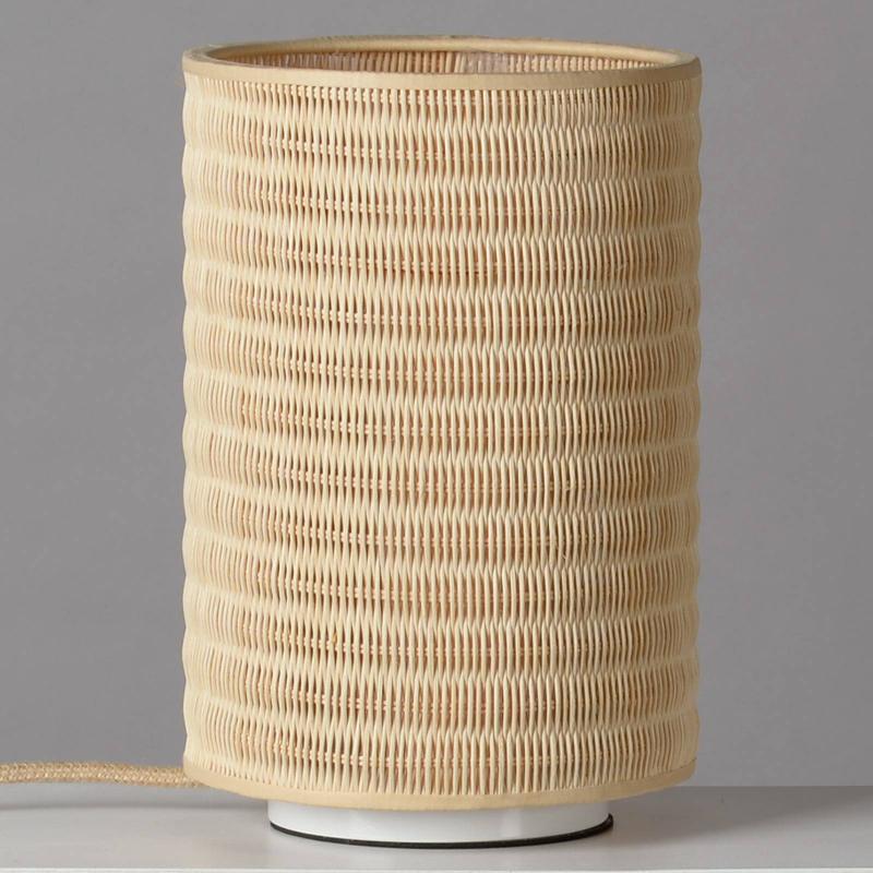 LUMBONO LAMPE À POSER VLECHTWERK EN FORME DE CYLINDRE EN ROTIN