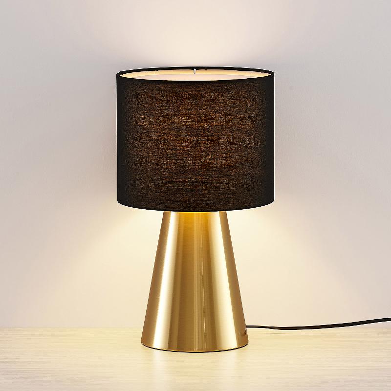 LINDBY ERANTIE LAMPE À POSER EN NOIR/LAITON