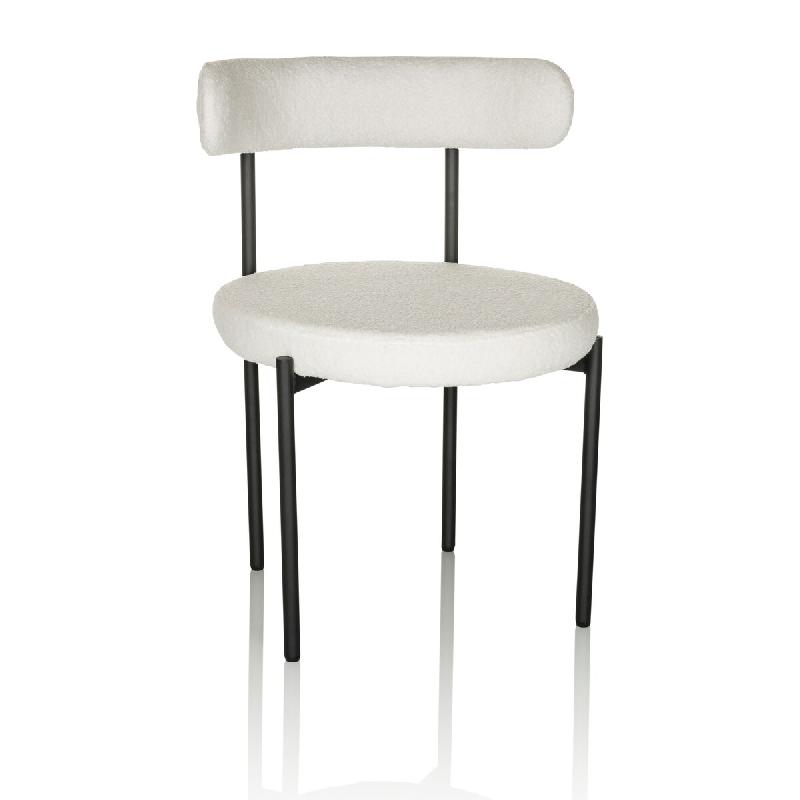 Living Chair / Dining Chair TEDIO Tissu Bouclé blanc hjh OFFICE - multi-matériau 719243_0
