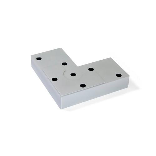 LOT DE 20 PIEDS POUR MEUBLES ALUMIX8 - HAUTEUR 12 MM - GRIS MÉTALLISÉ EMUCA
