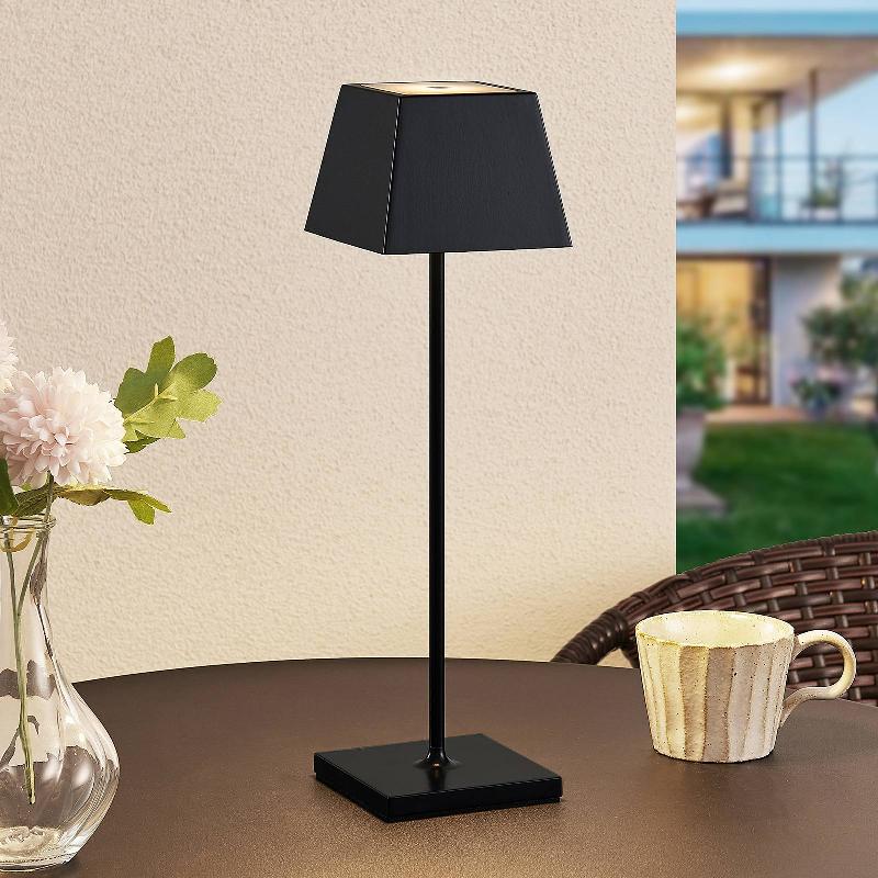 LUCANDE PATINI LAMPE À POSER LED EXTÉRIEUR, NOIRE