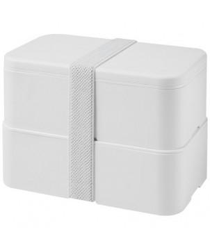 LUNCH BOX MIYO PURE À DEUX BLOCS - BLANC - VAISSELLE JETABLE ET INCASSABLE PERSONNALISÉE