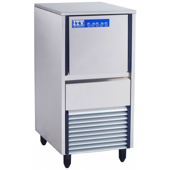 Machine à glaçons professionnelle Quasar Q30A - 28kg/jour - glaçons creux - carrossage inox_0