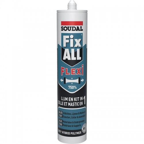 MASTIC-COLLES POLYMÈRE FIX ALL FLEXI HYBRIDE SMX NEUTRE ET ÉLASTIQUE C12 SOUDAL
