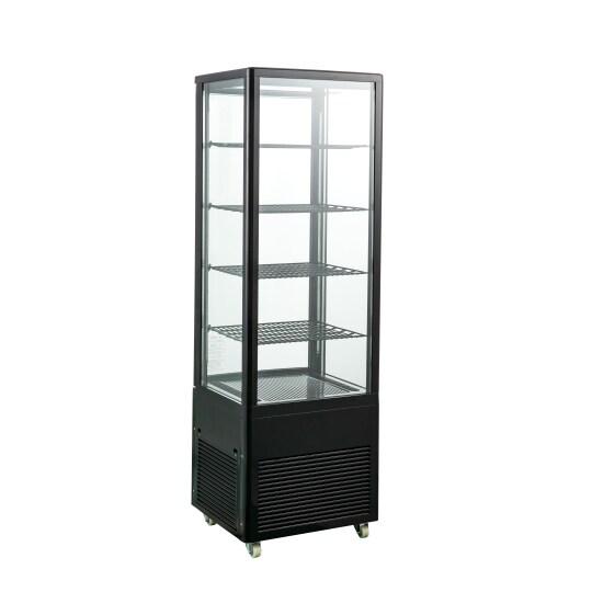 Matériel HORECA Vitrine Réfrigérée Noire à 4 Côtés en Verre 238 litres - XC-238L - XC-238L_0
