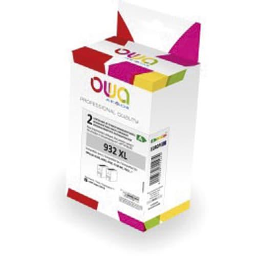 Owa pack de 2 cartouches compatibles jet d'encre noir hp 932xl k10419ow_0