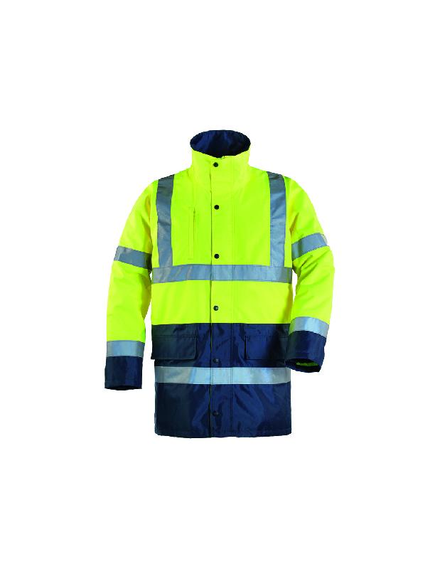PARKA HI-WAY HAUTE VISIBILITÉ JAUNE FLUO/MARINE TXL - COVERGUARD - 70452XL