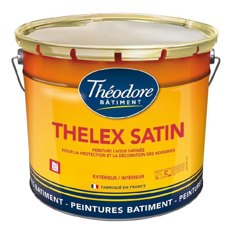 PEINTURE LAQUE GLYCÉRO INTÉRIEURE/EXTÉRIEURE DE HAUTE QUALITÉ POUR BOIS, BOISERIES ET MEUBLES : THELEX SATIN - RAL 7016 GRIS ANTHRACITE - 12L - RAL