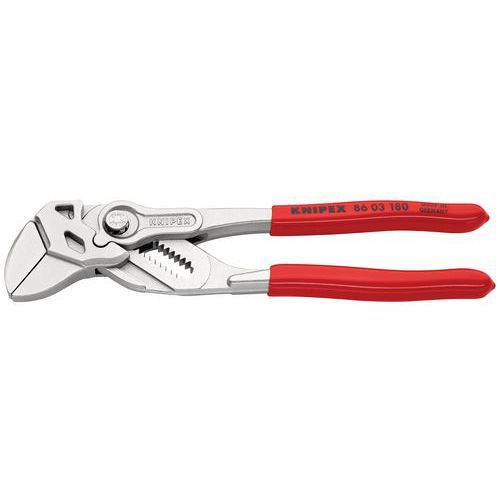 PINCE-CLÉ 180MM - GAINAGE PVC - CHROMÉE - CAPACITÉ 40MM - KNIPEX