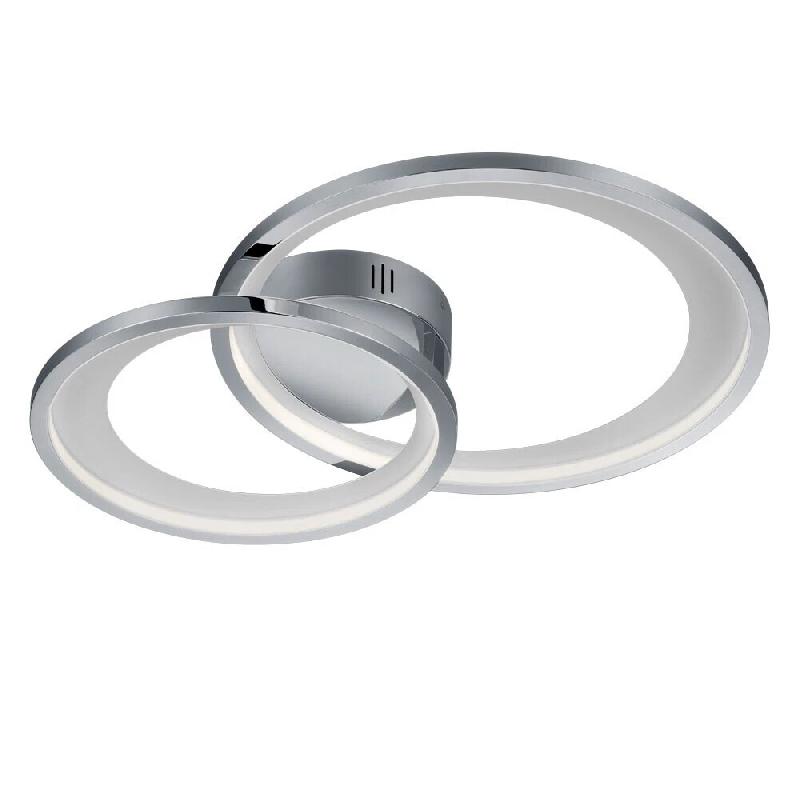 Plafonnier LED 29W blanc et chrome variateur SWITCH - Trio - Granada - argenté métal 4017807433333_0
