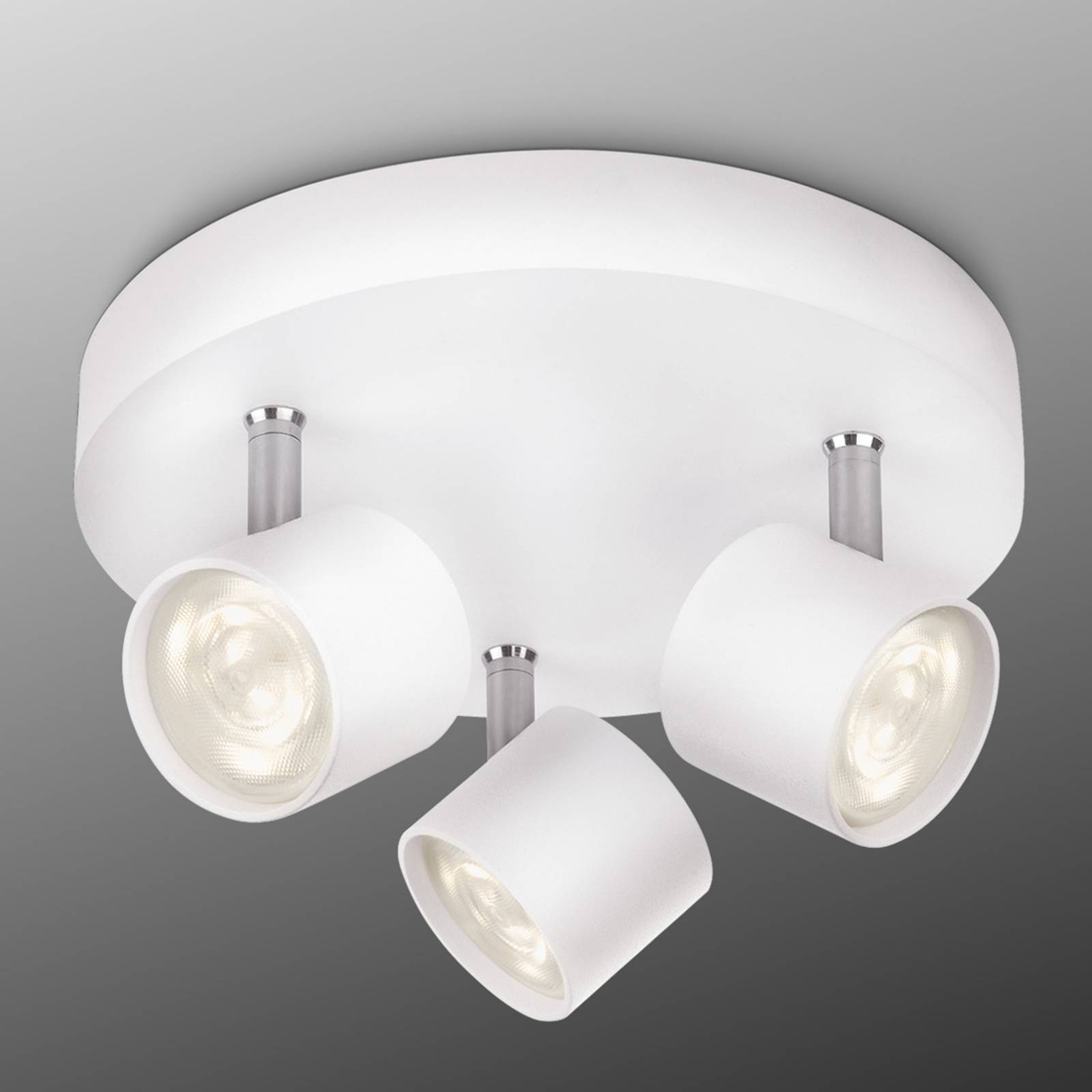 PHILIPS PLAFONNIER LED STAR À TROIS LAMPES BLANC ROND