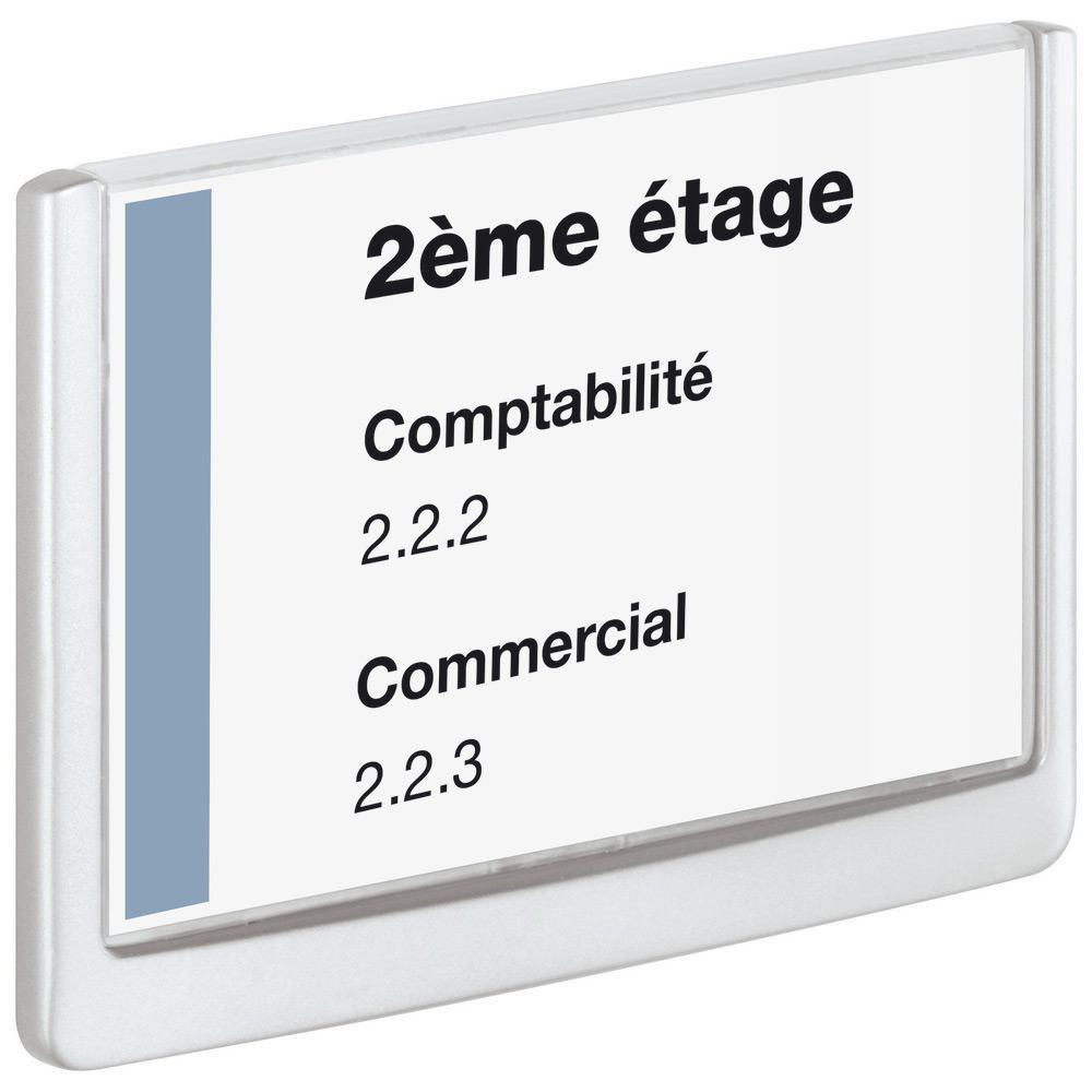 PLAQUE DE PORTE DURABLE CLICK SIGN - PLASTIQUE - A5 - 210 X 148,5 MM - BLANC