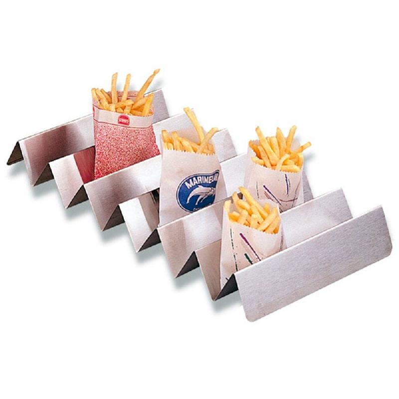 Plateau pour sachets de frites en inox 47x25x5,5cm_0
