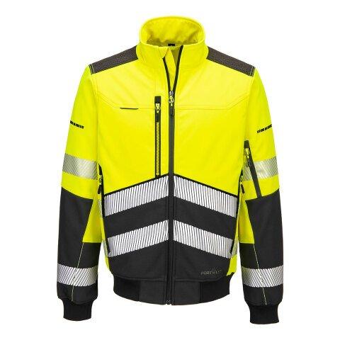 PORTWEST EV468 SOFTSHELL BOMBER HV EV4 JAUNE/NOIR - TAILLE XXXL