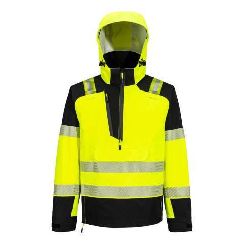 PORTWEST T161 VESTE DE PLUIE HVÉ PW3 À ENFILER (3 COUCHES) JAUNE/NOIR - TAILLE 4XL