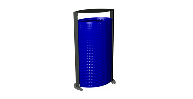 Poubelles et corbeilles publiques oblongues - Gamme Pointes de diamant - Ref. 200529J - 750L - Compatible système Jumbo_0