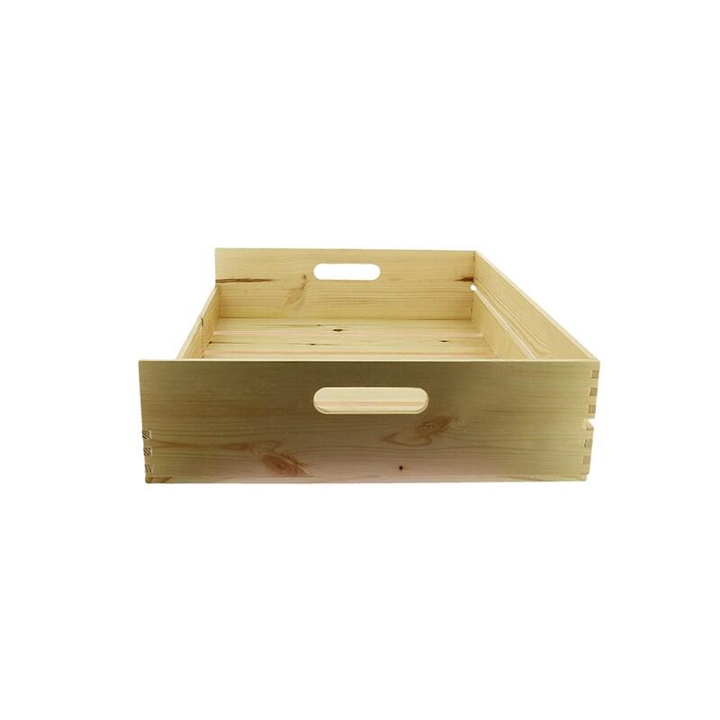 PROLINEA Venicia cagette rectangle pin vernis gm 60x40x6/12  fsc lot de 5 - beige Bois massif CLW-4480451_0
