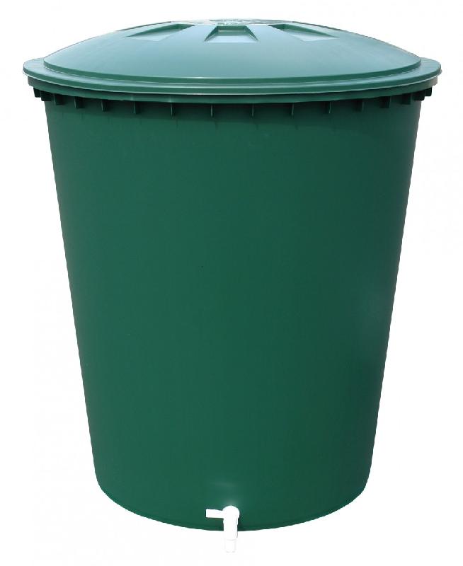 Récupérateur d'eau aérien GARANTIA cylindrique vert , 210 l_0