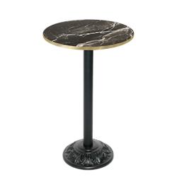 Restootab - Mange-debout style bistrot Ø60cm marbre royal chants laiton - noir TB-VRSFF-R60M-MB.ROY-LAI_0