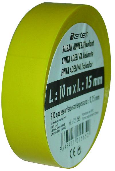 ROULEAU ADHESIF 15MM X 10M JAUNE