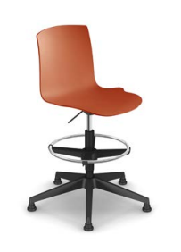 Siège giratoire haute monocoque en polypropylène avec repose-pieds réglable en hauteur - Odei PP ODJH - PROMO -30%_0