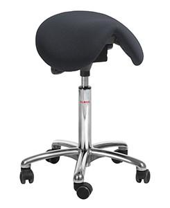 Siège selle professionnel Dalton Easy Seat - tissu CURA noir - assise réglable et confortable pour usage paramédical_0
