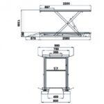 Table élévatrice pour moto - pompe électro-hydraulique ou hydropneumatique - capacité 800 kg - modèle avec trappe - 11582266_0