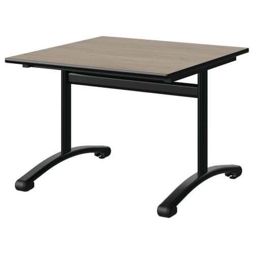 TABLE MALIBU 80X80 T3 DL STRA CHÊNE 1146/NOIR NOIR 9005