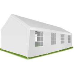 Tectake Pavillon Mammut 8x4m avec système d'emboîtage, solide et étanche - blanc -404972 - blanc acier 404972_0