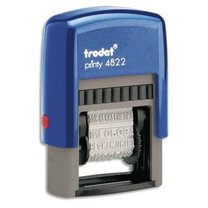 Trodat timbre multiformules commerciales x12 - Printy 4822 bleu - encrage automatique - hauteur caractères 4mm_0