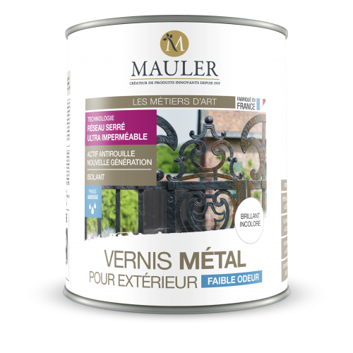 VERNIS MÉTAL ANTIROUILLE BRILLANT INCOLORE 1L MAULER