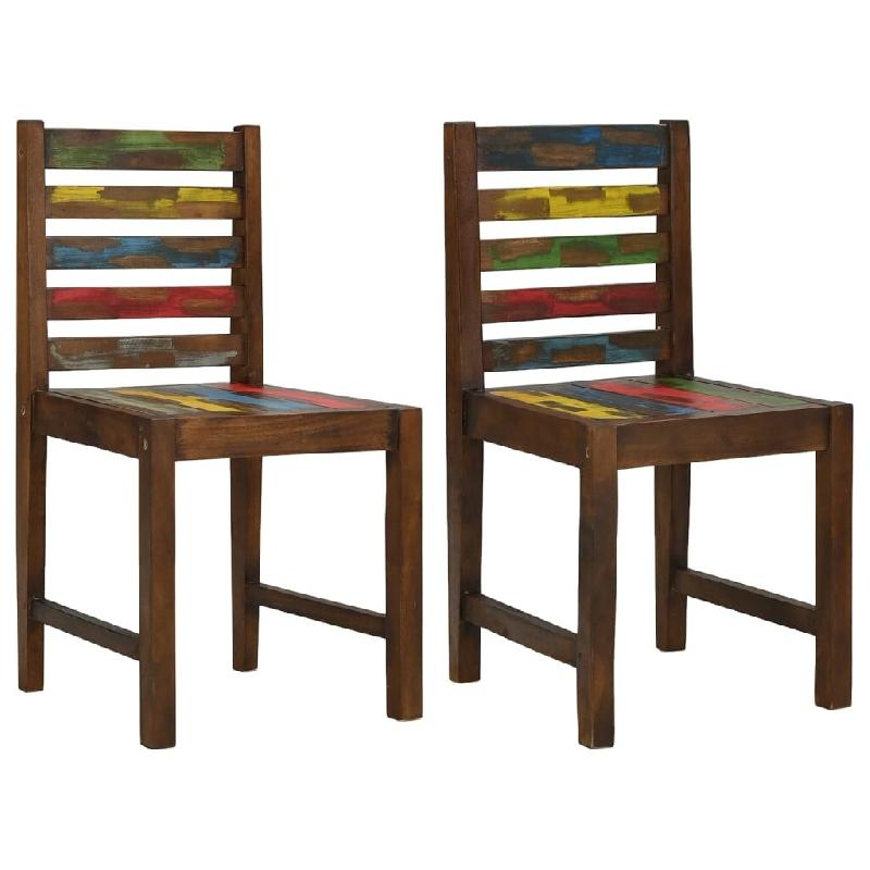 VidaXL Chaises à manger lot de 2 bois de récupération solide Modèle Xervelor - 326179_0