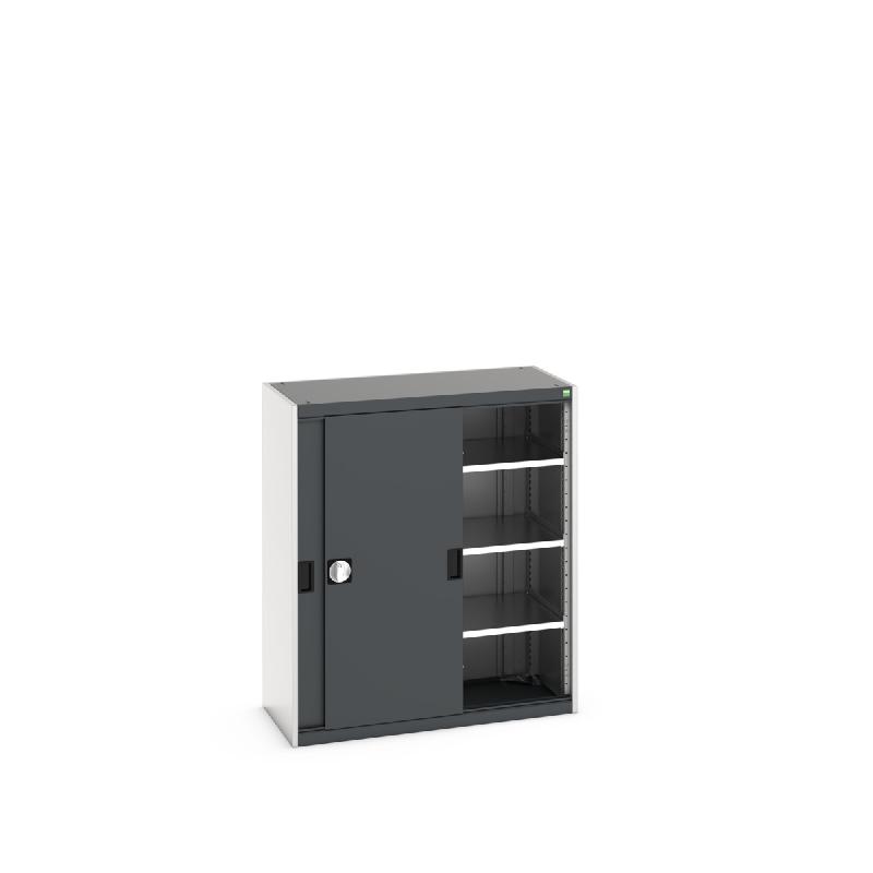 Armoire d'atelier Cubio SMS-10512-1.1 - Portes coulissantes - 3 tablettes - Charge lourde jusqu'à 1.5 tonne_0