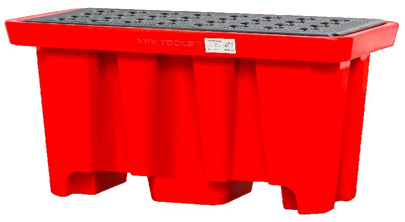 Bac de rétention en PE 1300x700x660mm - avec grille - cap. 300 lt MW Tools OPB2200H_0