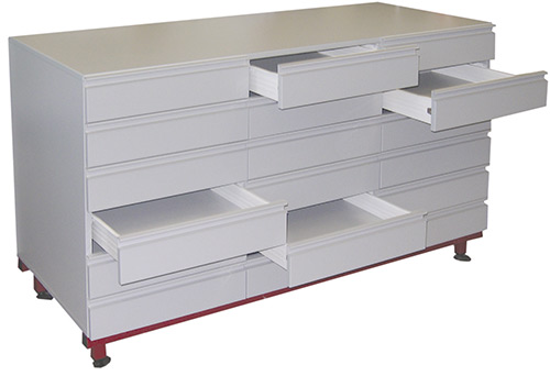 Bahut à tiroirs BIOLAB - Profondeur 750 mm x Largeur 1200 mm - Réf BTPXL-3 - Meuble de laboratoire_0