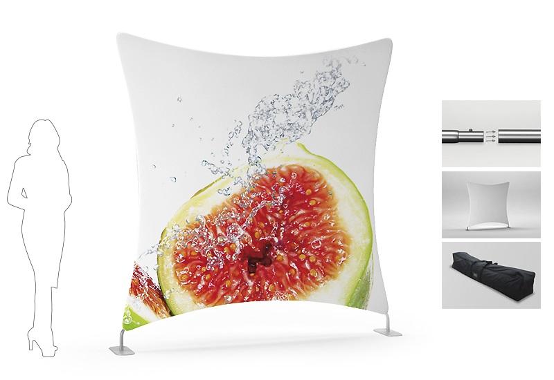 Banners curvilignes H Banner - Réutilisable, design et innovant - Hauteur 240 cm, largeur 260 cm_0