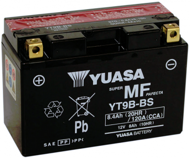 BATTERIE MOTO YUASA YT9B-BS 12V 8AH_0