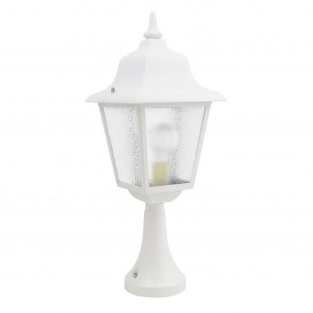 Borne classique décorative rob ip43 - e27 - blanc style rustique - finition verre gelé- hauteur totale 592 mm_0