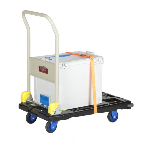 Chariot antichoc pliant PRESTAR - charge maximale 200kg - 4 roues pivotantes silencieuses_0