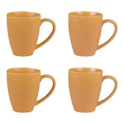 Coffret de 4 mugs 35 cl Snow safran -  Jaune  Porcelaine Table Passion - jaune porcelaine 3106232376061_0