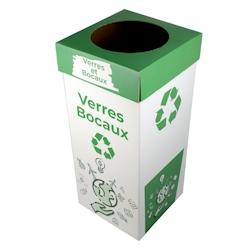 Conteneur Tri Selectif - Carton Ondulé - 100L - Vert - vert en carton 3760394092858_0