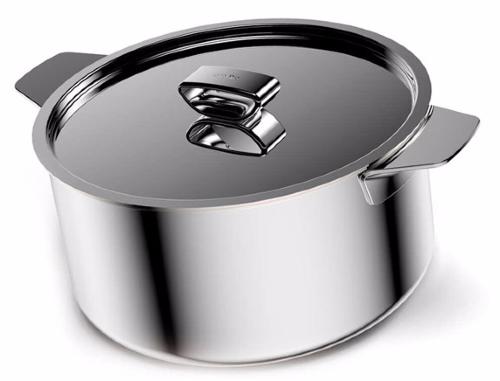 Faitout avec couvercle 24 cm - Ora Ito 5 Ply Aubecq - 5 plis inox/cuivre - compatible tous feux_0