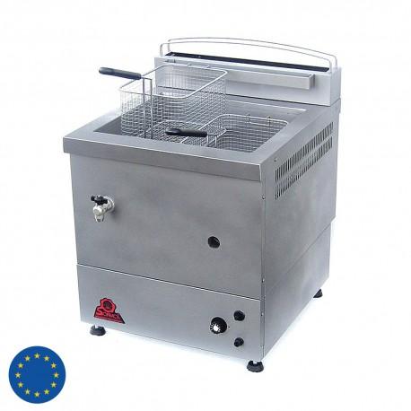 Friteuse pro gaz 1 ou 2 cuves 8 litres P. 650 mm modèle de table - Bartscher