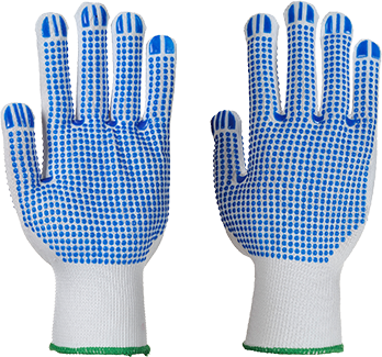 Gant Polka Picots Plus blanc bleu A113 - Taille L - Ambidextre - Normes CE EN 420 et EN 388:2016 (1.1.4.2)_0