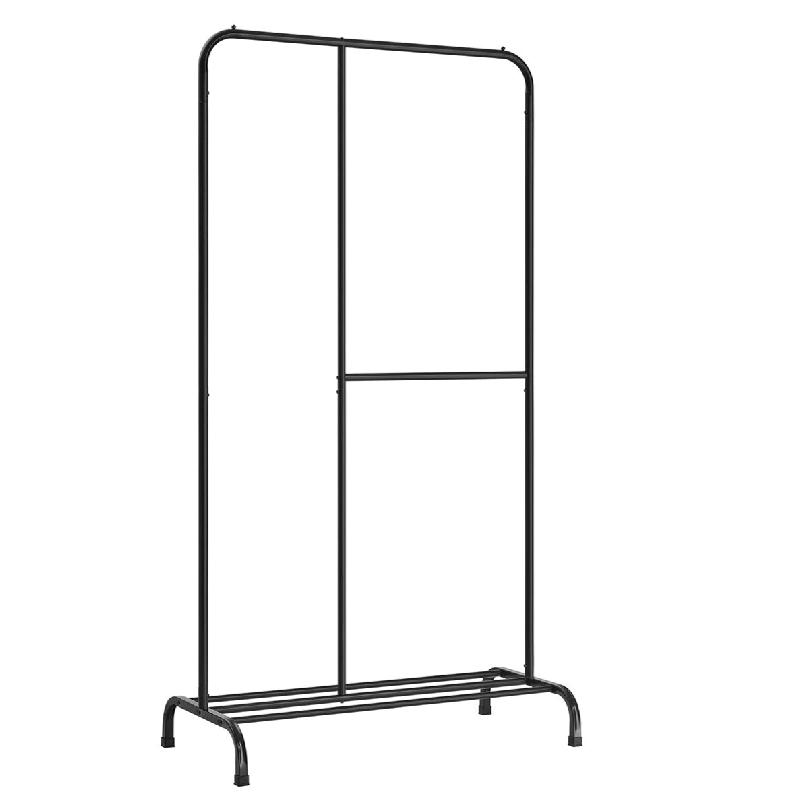 Helloshop26 - Portant à vêtements porte-manteau penderie charge 100 kg avec tringle réglable étagère de rangement pour chambre salon 12_0007005 -_0