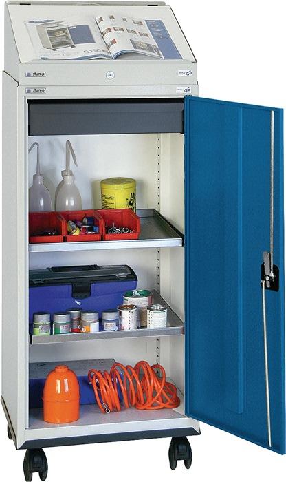Jeu armoire à  outils avec pupitre rapporté H1310xl500xP500mm gris clair/bleu gentiane STUMPF_0