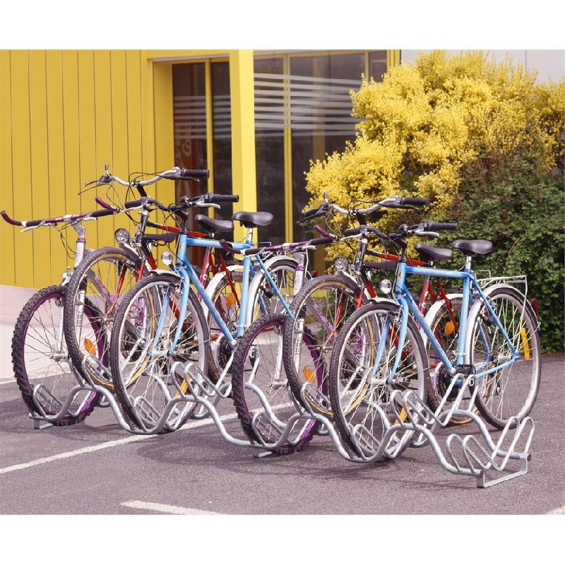 Mottez - Râtelier range 9 vélos au sol sur 2 niveaux - B133V9 - Gain de place_0