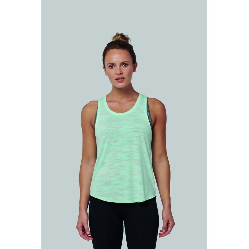 PA4009 - Débardeur sport femme - Maille jersey fluide - Grandes emmanchures - Dos nageur_0