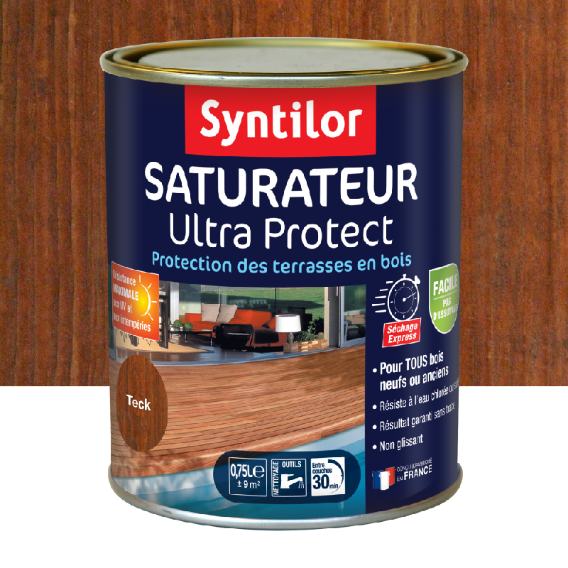 Saturateur ultra protect SYNTILOR - Teck - Mat - 0.75 L - Terrasse et jardin_0